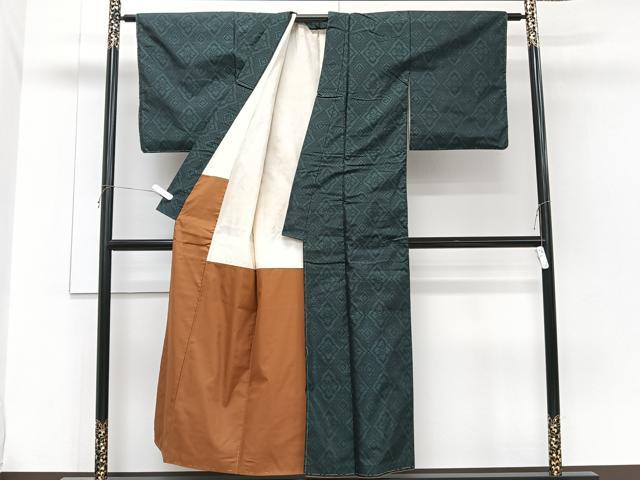 平和屋着物■本場大島紬　花菱文　正絹　逸品　未使用　CABG7150xi