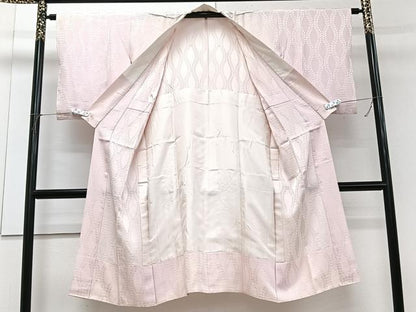平和屋着物■長襦袢　無双仕立て　立涌地紋　虹色　正絹　逸品　CABG7156xi