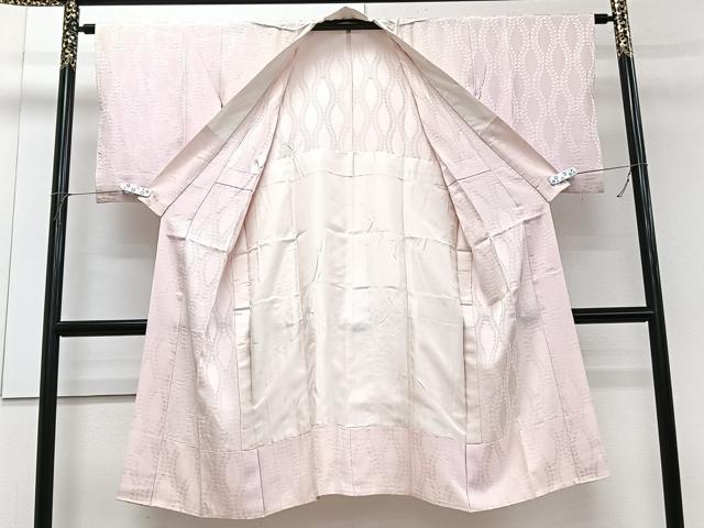 平和屋着物■長襦袢　無双仕立て　立涌地紋　虹色　正絹　逸品　CABG7156xi