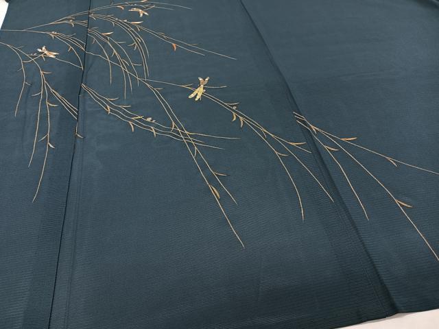 平和屋着物＊夏物　訪問着　絽　竹屋町刺繍　枝垂れ蜻蛉　金彩　正絹　逸品　CABG7157xi