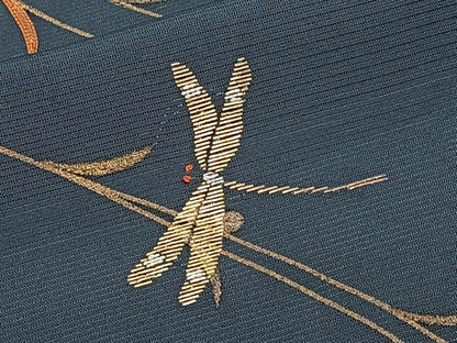 平和屋着物＊夏物　訪問着　絽　竹屋町刺繍　枝垂れ蜻蛉　金彩　正絹　逸品　CABG7157xi