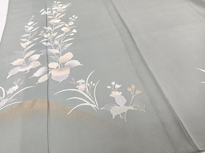 平和屋着物＊夏物　訪問着　絽　草花文　金彩　正絹　逸品　CABG7158xi