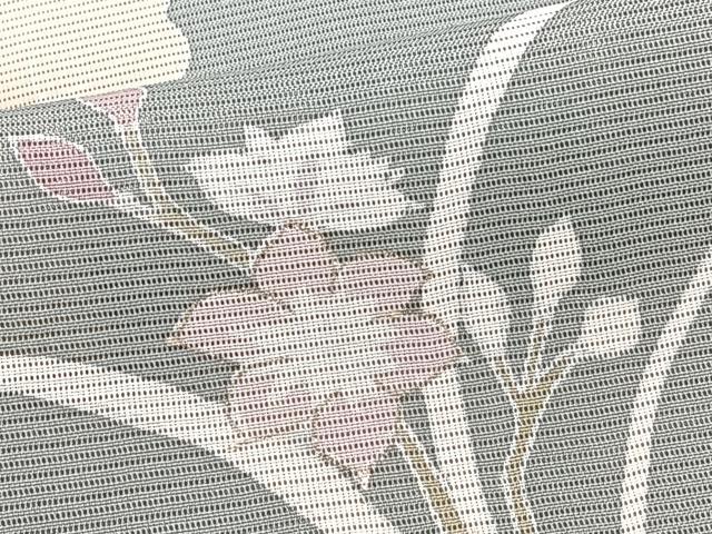 平和屋着物＊夏物　訪問着　絽　草花文　金彩　正絹　逸品　CABG7158xi