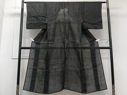 平和屋着物＊夏物　上布　立ち分銅花文　麻　逸品　CABG7160xi