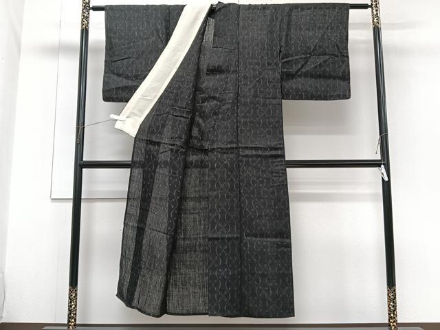 平和屋着物＊夏物　上布　立ち分銅花文　麻　逸品　CABG7160xi