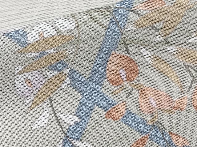 平和屋着物＊夏物　訪問着　絽　流水枝垂れ楓文　金彩　洗える着物　CABG7162xi