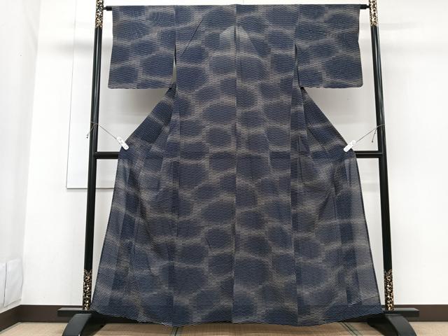 平和屋着物＊夏物　小紋　絽　霞文　正絹　逸品　CABG7167xi