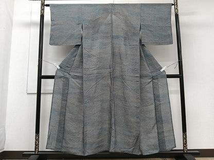 平和屋着物＊夏物　小紋　絽　霞花文　正絹　逸品　CABG7173xi