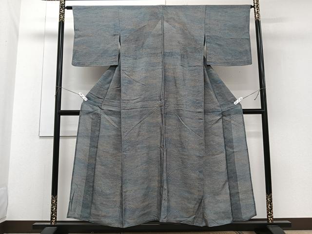 平和屋着物＊夏物　小紋　絽　霞花文　正絹　逸品　CABG7173xi