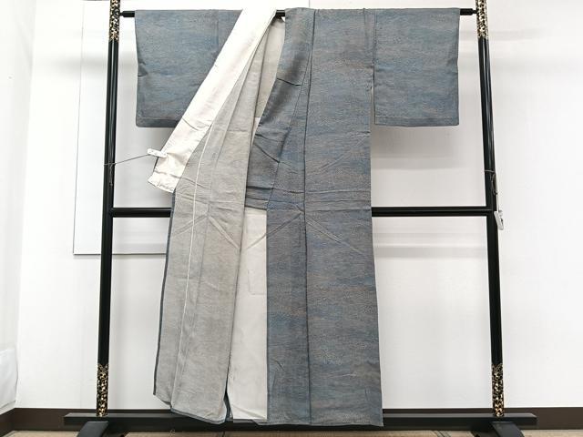 平和屋着物＊夏物　小紋　絽　霞花文　正絹　逸品　CABG7173xi