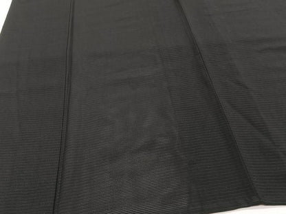 平和屋着物＊夏物　男性　黒紋付　絽　正絹　逸品　CABG7176xi