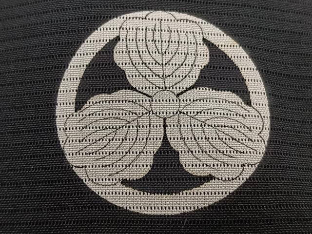 平和屋着物＊夏物　男性　黒紋付　絽　正絹　逸品　CABG7176xi