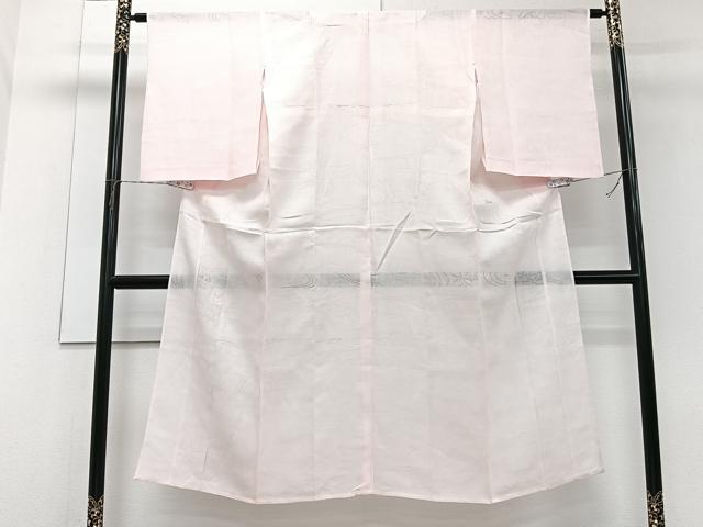平和屋着物＊夏物　長襦袢　籬流水草紋紗　鴇色　麻　逸品　CABG7178xi