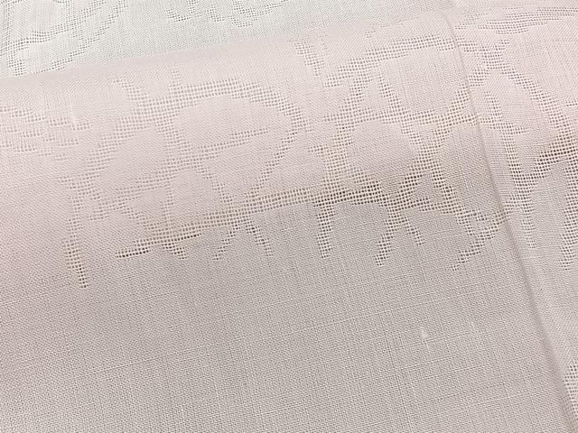 平和屋着物＊夏物　長襦袢　籬流水草紋紗　鴇色　麻　逸品　CABG7178xi