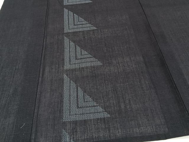 平和屋着物＊夏物　結城紬　100亀甲　飛亀甲柄　幾何学文　正絹　逸品　CABG7180xi