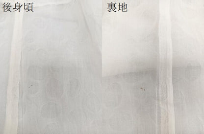 平和屋着物＊夏物　長襦袢　枝花紋紗　麻　逸品　CABG7182xi