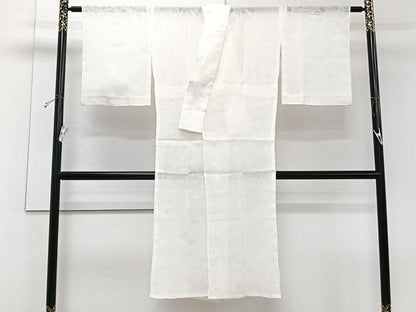 平和屋着物＊夏物　長襦袢　枝花紋紗　麻　逸品　CABG7182xi