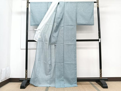 平和屋着物＊夏物　小紋　絽　柳文　さんび謹製　洗える着物　CABG7187xi