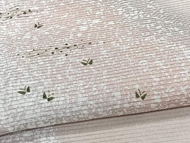 平和屋着物＊夏物　小紋　絽　流水舞蝶文　洗える着物　CABG7188xi