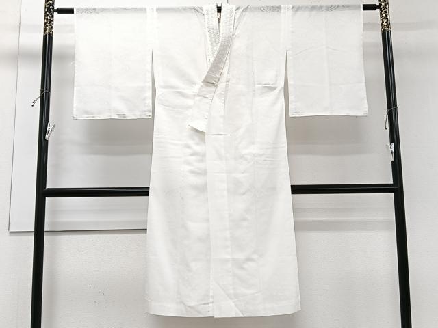 平和屋着物＊夏物　長襦袢　流水草花紋紗　半衿ビーズ　洗える着物　CABG7189xi