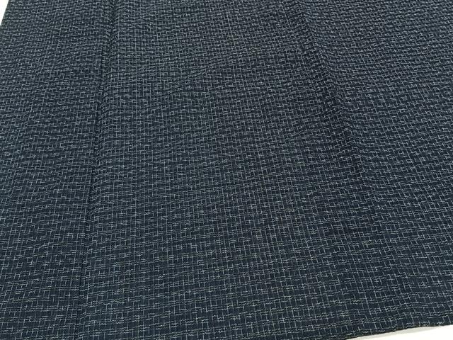 平和屋着物∴夏物　男性　浴衣　紬　格子文　綿　逸品　CABG7191xi