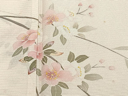 平和屋着物＊夏物　訪問着　絽　友禅　枝花文　正絹　逸品　CABG7193xi