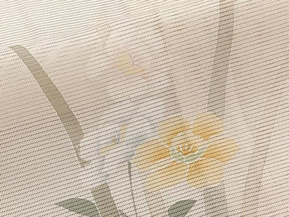 平和屋着物＊夏物　訪問着　絽　友禅　枝花文　正絹　逸品　CABG7193xi