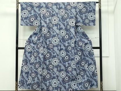 平和屋着物∴夏物　浴衣　菊　綿　逸品　CABG72022rv