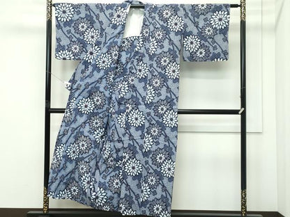 平和屋着物∴夏物　浴衣　菊　綿　逸品　CABG72022rv