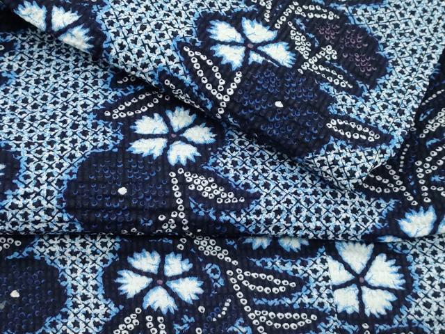 平和屋着物∴夏物　浴衣　枝垂れ花文　綿　逸品　CABG7204rv
