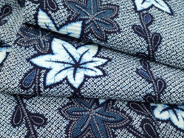 平和屋着物∴夏物　浴衣　楓　綿　逸品　CABG7206rv