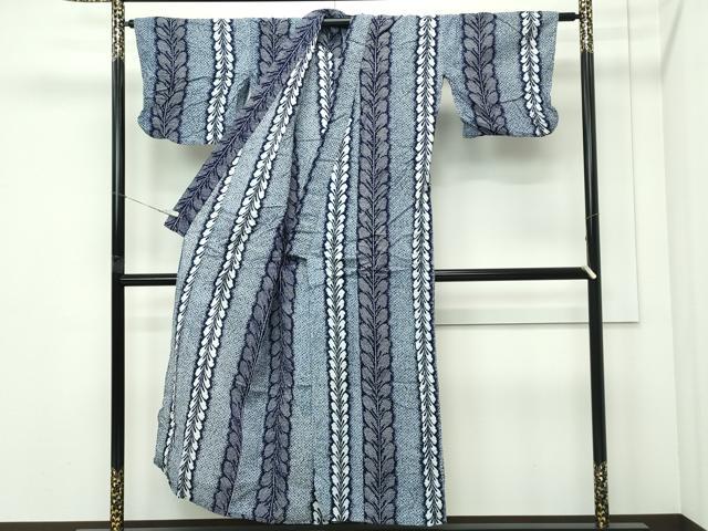 平和屋着物∴夏物　浴衣　草木間道　綿　逸品　CABG7207rv
