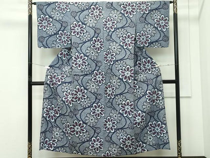 平和屋着物∴夏物　浴衣　流水菊文　綿　逸品　CABG7208rv