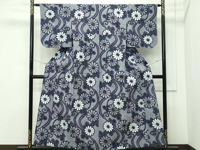 平和屋着物∴夏物　浴衣　菊唐草文　綿　逸品　CABG7210rv