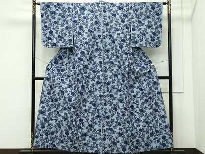 平和屋着物∴夏物　浴衣　菊　綿　逸品　未使用　CABG7211rv