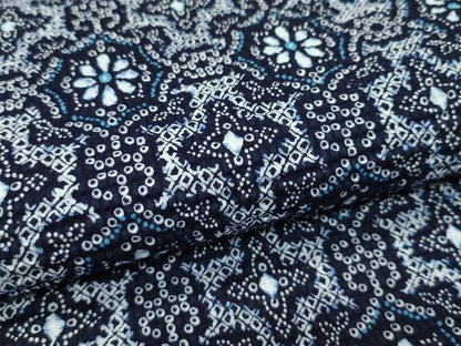 平和屋着物∴夏物　浴衣　菱花文　綿　逸品　CABG7212rv