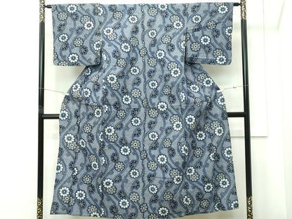 平和屋着物∴夏物　浴衣　菊唐草文　綿　逸品　CABG7213rv