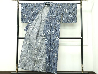 平和屋着物∴夏物　浴衣　菊唐草文　綿　逸品　CABG7213rv