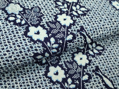 平和屋着物∴夏物　浴衣　草花文　綿　逸品　CABG7214rv