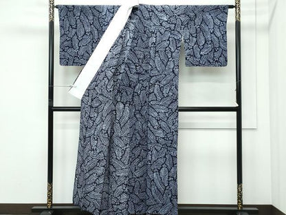 平和屋着物∴夏物　浴衣　有松鳴海絞り　松葉　綿　逸品　CABG7219rv