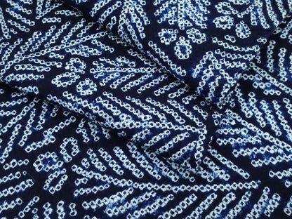 平和屋着物∴夏物　浴衣　有松鳴海絞り　松葉　綿　逸品　CABG7219rv