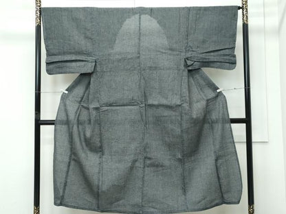 平和屋着物∴夏物　男性　浴衣　しじら織　縞　綿　逸品　CABG7222rv