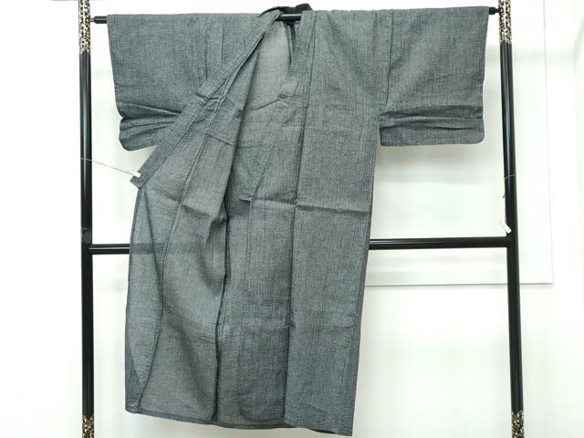 平和屋着物∴夏物　男性　浴衣　しじら織　縞　綿　逸品　CABG7222rv