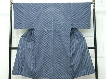 平和屋着物∴夏物　男性　浴衣　幾何学文様　綿　逸品　CABG7226rv