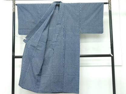 平和屋着物∴夏物　男性　浴衣　幾何学文様　綿　逸品　CABG7226rv