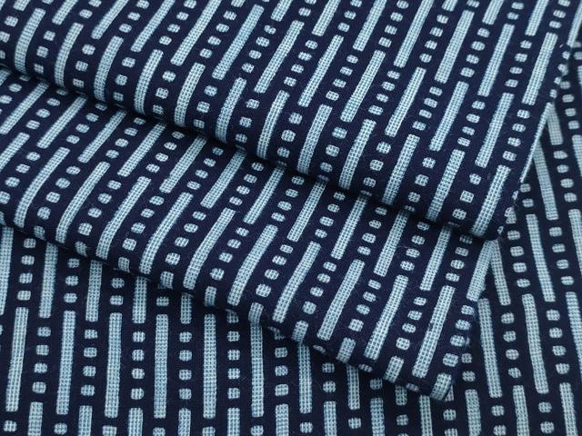 平和屋着物∴夏物　男性　浴衣　幾何学文様　綿　逸品　CABG7226rv