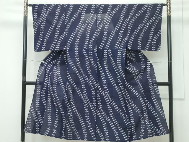 平和屋着物∴夏物　男性　浴衣　綿絽　トンボ　綿　逸品　CABG7227rv