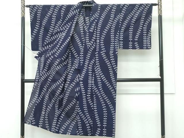 平和屋着物∴夏物　男性　浴衣　綿絽　トンボ　綿　逸品　CABG7227rv