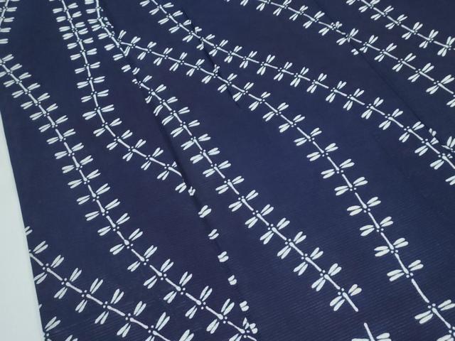 平和屋着物∴夏物　男性　浴衣　綿絽　トンボ　綿　逸品　CABG7227rv
