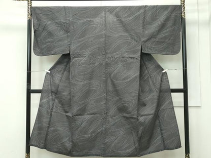 平和屋着物∴夏物　男性　浴衣　流線文　綿　逸品　CABG7228rv